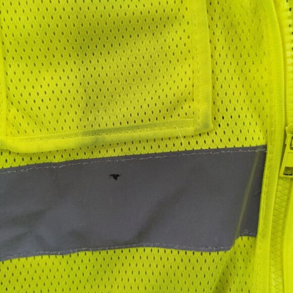 PIP Hi-Visibility Yellow Safety Vest Reflective Mesh Zip ANSI 107-2015 Type R 3X - Picture 14 of 14